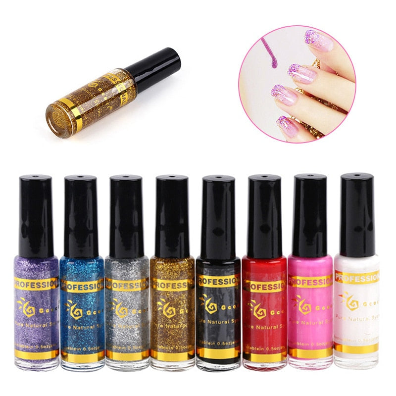 3D Glitter Sequin Flower Nail Polish Pen